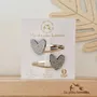Accessoires cheveux - barrettes-doubles-coeurs - LES PETITES HIRONDELLES