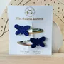 Accessoires cheveux - barrettes-doubles-papillons - LES PETITES HIRONDELLES