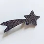 Broches - broche-feutrine-pailletee-etoile-filante - LES PETITES HIRONDELLES