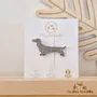 Broches - broche-feutrine-pailletee-teckel - LES PETITES HIRONDELLES