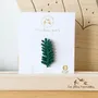 Brooches - Glitter felt pin's - Pine branch - Silver - LES PETITES HIRONDELLES