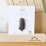 Brooches - Glitter felt pin's - Pine branch - Silver - LES PETITES HIRONDELLES