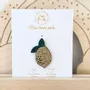 Broches - pin-s-feutrine-pailletee-citron - LES PETITES HIRONDELLES