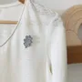 Brooches - Glitter felt pin's - Oak leaf - Silver - LES PETITES HIRONDELLES