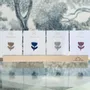 Brooches - Glitter felt pin's - Stemmed flower - Blue - LES PETITES HIRONDELLES