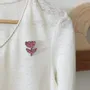 Brooches - Glitter felt pin's - Stemmed flower - Blue - LES PETITES HIRONDELLES