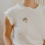 Broches - pin-s-feutrine-pailletee-palmier - LES PETITES HIRONDELLES
