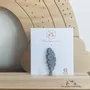 Brooches - Glitter felt pin's - Feather - Silver - LES PETITES HIRONDELLES
