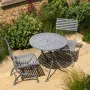 Tables basses - Darsham Folding Bistro Table Hand Etched (0.8m) - HARROD HORTICULTURAL
