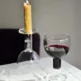 Glass - Wine Candle Glass - Set of 2 - Clear - TRAGA