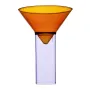Glass - Martini Shot Glass - Amber & Lilac - TRAGA