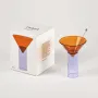 Glass - Martini Shot Glass - Amber & Lilac - TRAGA