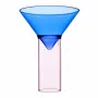 Glass - Martini Shot Glass - Blue & Pink - TRAGA