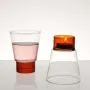 Glass - Podio Cup - Amber - TRAGA