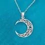 Jewelry - Silver moon pendant - MANDALASHOP