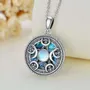 Jewelry - Pentacle with moons pendant - MANDALASHOP