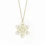Jewelry - Gold plated Metatron's Cube necklace - MANDALASHOP