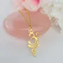 Jewelry - Gold plated Unalome Om pendant - MANDALASHOP