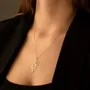 Jewelry - Gold plated Unalome Om pendant - MANDALASHOP