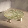 Coffee tables - Rea, green stone and wood coffee table - STONEFORM