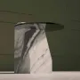 Coffee tables - Saffo, marble and glass side table - STONEFORM