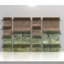 Bookshelves - Regola, modular bookcase in wood or onyx - STONEFORM