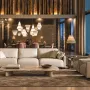 Sofas - Prive Gold, sofa with rounded volumes - BRIANFORM