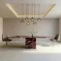 Tables de jardin - Table à manger - 120X120X75cm - Carrera - Marbre Rosso Levano - STONE VALLEY