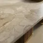Dining Tables - Grovio, marble, walnut and brass table - STONEFORM