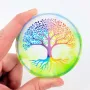 Gifts - Tree of Life (green background) soft touch Magnet - MANDALASHOP