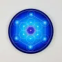 Gifts - Metatron's Cube soft touch Magnet - blue (7 colours at choice) - MANDALASHOP