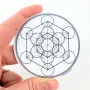 Gifts - White Metatron's Cube soft touch Magnet - MANDALASHOP