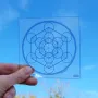 Decorative objects - Transparent Metatron Window Sticker - MANDALASHOP