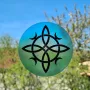 Decorative objects - Blue Witches Knot window sticker - MANDALASHOP