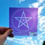 Decorative objects - Purple Pentacle Window Sticker - MANDALASHOP