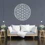 Decorative objects - White Flower of Life wall sticker - MANDALASHOP