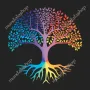 Objets de décoration - Toile Arbre de Vie noir - MANDALASHOP