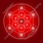 Objets de décoration - Toile Cube de Métatron - rouge (7 couleurs au choix) - MANDALASHOP