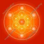Decorative objects - Metatron's Cube canvas - orange (7 colours at choice) - MANDALASHOP
