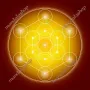 Objets de décoration - Toile Cube de Métatron - jaune (7 couleurs au choix) - MANDALASHOP