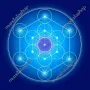 Decorative objects - Metatron's Cube canvas - blue (7 colours at choice) - MANDALASHOP
