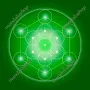 Objets de décoration - Toile Cube de Métatron - vert (7 couleurs au choix) - MANDALASHOP