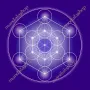 Decorative objects - Metatron's Cube canvas - indigo (7 colours at choice) - MANDALASHOP