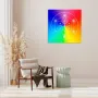 Decorative objects - 7-ray Metatron's Cube canvas - MANDALASHOP