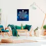 Decorative objects - Flower of Life moon phases canvas - MANDALASHOP
