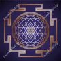 Objets de décoration - Toile Sri Yantra (fond bleu) - MANDALASHOP