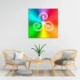 Decorative objects - Multicoloured Triskelion canvas - MANDALASHOP