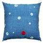 Fabric cushions - Indigo embroidered cushions - STITCH BY STITCH