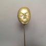 Sculptures, statuettes and miniatures - head statue gold with big ears  - VAN DER OEST STYLE