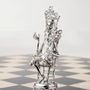 Sculptures, statuettes and miniatures - bronze chess set in luxury case with folding board - TOULHOAT